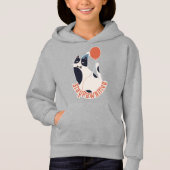 Whimsical Tuxedo Cat Balloon Youth Pullover (正面)