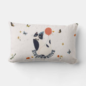 Whimsical Tuxedo Cat Stay Pawsitive Lumbar Throw P ランバークッション (裏面)