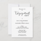 Whimsical Typography Custom Photo Engagement Party 招待状 (裏面)