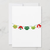 Whimsical Ugly Sweater Holiday Christmas Party  招待状 (裏面)