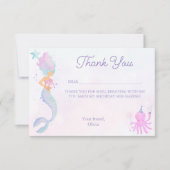 Whimsical Under the Sea Mermaid サンキューカード (正面)