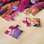 Whimsical Unicorn Garden Art, Magical Butterfly ジグソーパズル (側面)