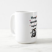 Whimsical Unicorn Line Art – "Creeper, Sparkle, Re コーヒーマグカップ (正面左)