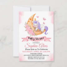 Whimsical Unicorn Moon Baby Shower For Baby Girl