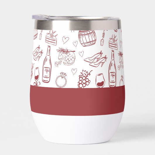 Whimsical Vino Before Vows Burgundy Bridal Shower (右面)