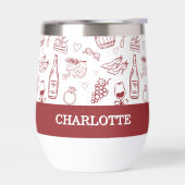 Whimsical Vino Before Vows Burgundy Bridal Shower (左面)