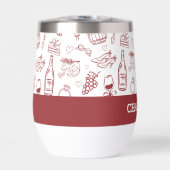 Whimsical Vino Before Vows Burgundy Bridal Shower (正面)