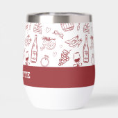 Whimsical Vino Before Vows Burgundy Bridal Shower (背面)