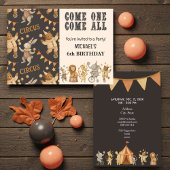 Whimsical Vintage Circus Birthday Invitation 招待状