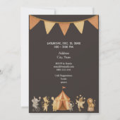 Whimsical Vintage Circus Birthday  Invitation 招待状 (裏面)