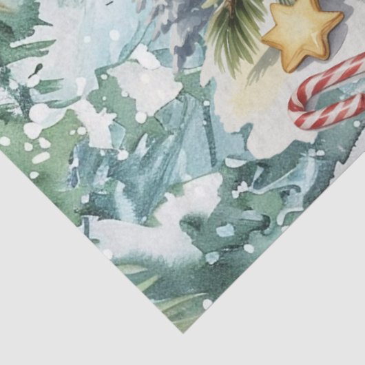 Whimsical Vintage Decoupage Christmas Snowman 薄葉紙 (詳細)