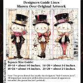 Whimsical Vintage Snowman, Top Hats F9 Decoupage 薄葉紙