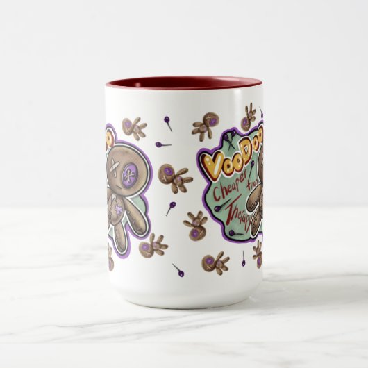 Whimsical Voodoo Doll Mug マグカップ (中央)