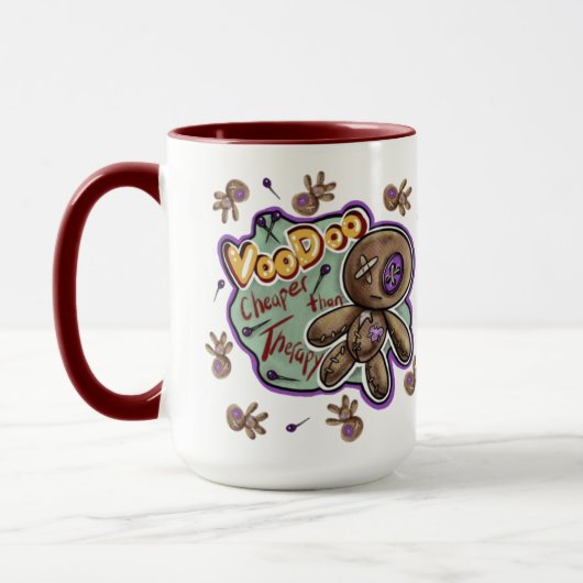 Whimsical Voodoo Doll Mug マグカップ (左)