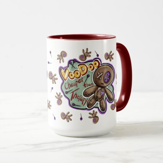 Whimsical Voodoo Doll Mug マグカップ (正面右)