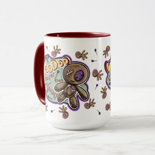 Whimsical Voodoo Doll Mug マグカップ (正面左)