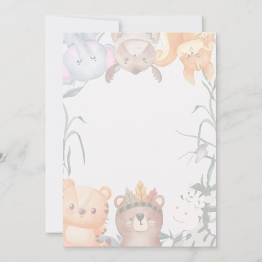 Whimsical Watercolor Baby Shower Invitation 招待状 (裏面)