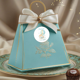 Whimsical Watercolor baby tiger Thank You Sticker ラウンドシール