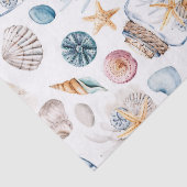 Whimsical Watercolor Beach Shells Decoupage Paper 薄葉紙 (詳細)