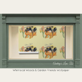 Whimsical Watercolor Bumblebee Nursery 壁紙