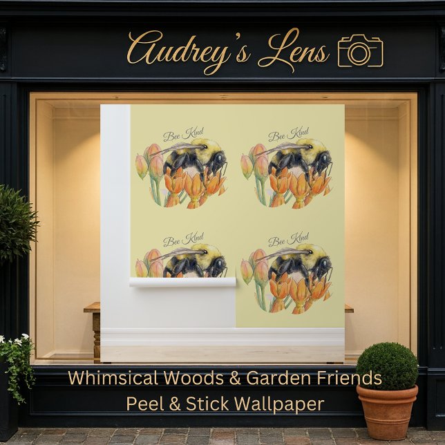 Whimsical Watercolor Bumblebee Nursery 壁紙 (クリエイターアップロード済み)