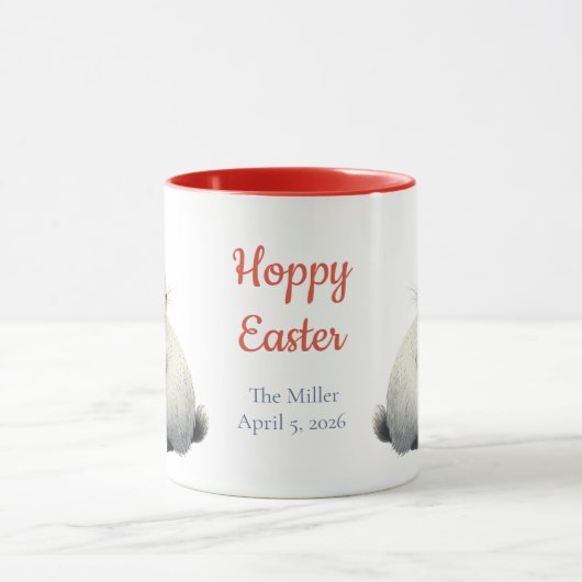 Whimsical Watercolor Bunny Easter マグカップ (中央)