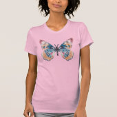 Whimsical Watercolor Butterfly Graphic Pastel Pink Tシャツ (正面)