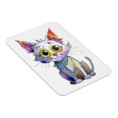 Whimsical Watercolor Cat マグネット (右側)