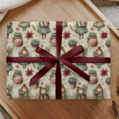 Whimsical Watercolor Christmas Fairy Garden Gift ラッピングペーパー