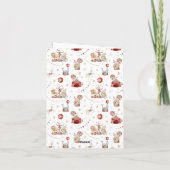 Whimsical Watercolor Circus Carnival Baby Shower サンキューカード (裏面)