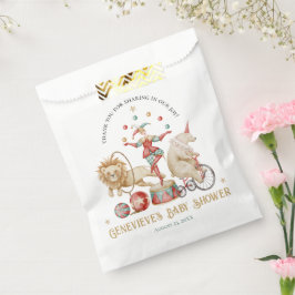 Whimsical Watercolor Circus Carnival Baby Shower フェイバーバッグ