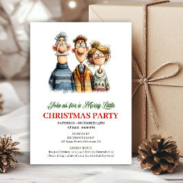Whimsical Watercolor Family Editable Christmas  招待状