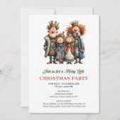 Whimsical Watercolor Family Festive Party Invite 招待状 (正面)