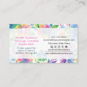 Whimsical watercolor floral art 名刺 (裏面)