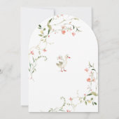 Whimsical Watercolor Floral Woodland Baby Shower 招待状 (裏面)
