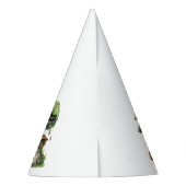 Whimsical Watercolor Forest Birthday パーティーハット (裏面)