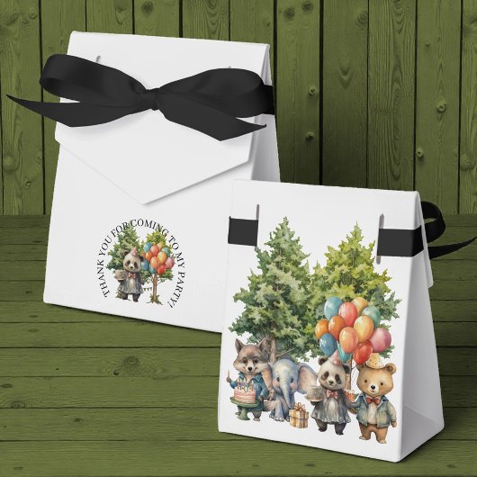 Whimsical Watercolor Forest Birthday フェイバーボックス