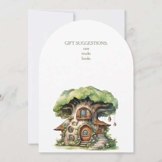 Whimsical Watercolor Forest Birthday Invitation 招待状 (裏面)