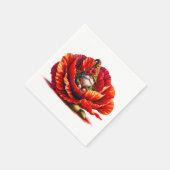 Whimsical Watercolor Garden Gnome スタンダードカクテルナプキン (角)