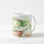 Whimsical Watercolor Garden Sprout Mug - Cute Plan コーヒーマグカップ (正面右)
