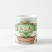 Whimsical Watercolor Garden Sprout Mug - Cute Plan コーヒーマグカップ (中央)