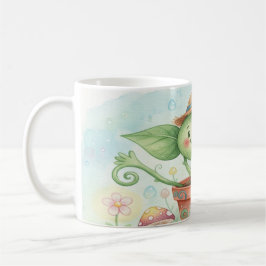 Whimsical Watercolor Garden Sprout Mug - Cute Plan コーヒーマグカップ