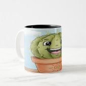 Whimsical Watercolor Garden Sprout Mug - Cute Plan ツートーンマグカップ (正面左)