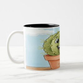 Whimsical Watercolor Garden Sprout Mug - Cute Plan ツートーンマグカップ