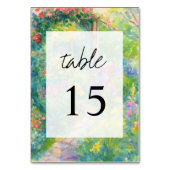 Whimsical Watercolor Garden Themed Wedding  テーブルナンバー (裏面)