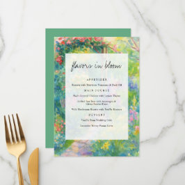 Whimsical Watercolor Garden Themed Wedding メニュー