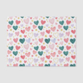 Whimsical Watercolor Hearts: Gold Glitter & Pastel 薄葉紙 (正面)