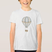 Whimsical Watercolor Hot Air Balloon トライブレンドＴシャツ (正面)