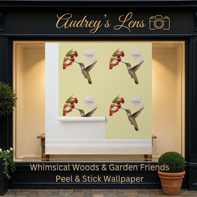 Whimsical Watercolor Hummingbird & Floral Nursery  壁紙 (クリエイターアップロード済み)