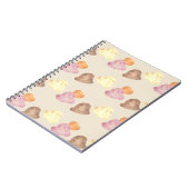 Whimsical Watercolor Ice Cream Scoops Notebook ノートブック (左側)